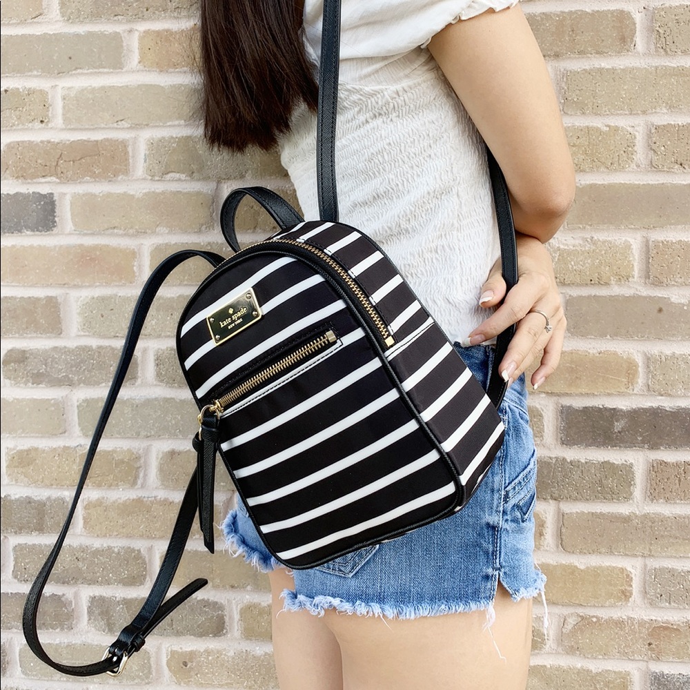 Bundle kate spade backpack wallet stripe - Picture 2 of 8